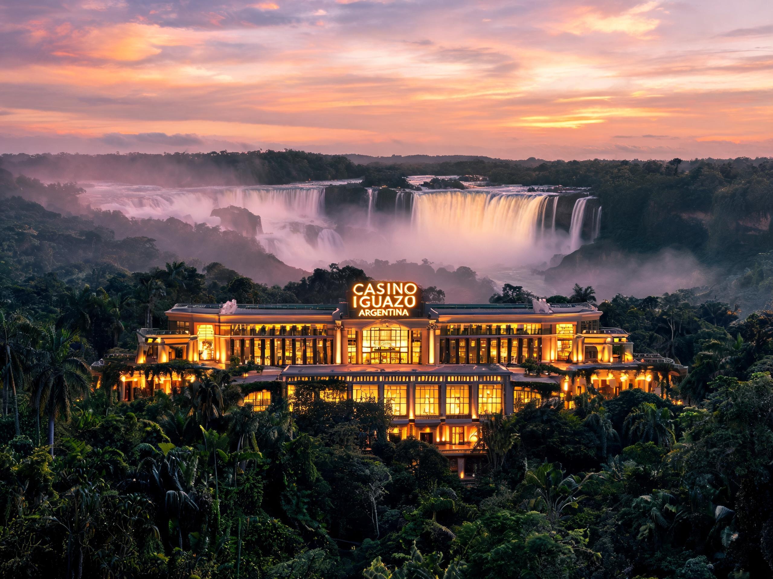 Casino Iguazú rodeado de selva misionera junto a las Cataratas